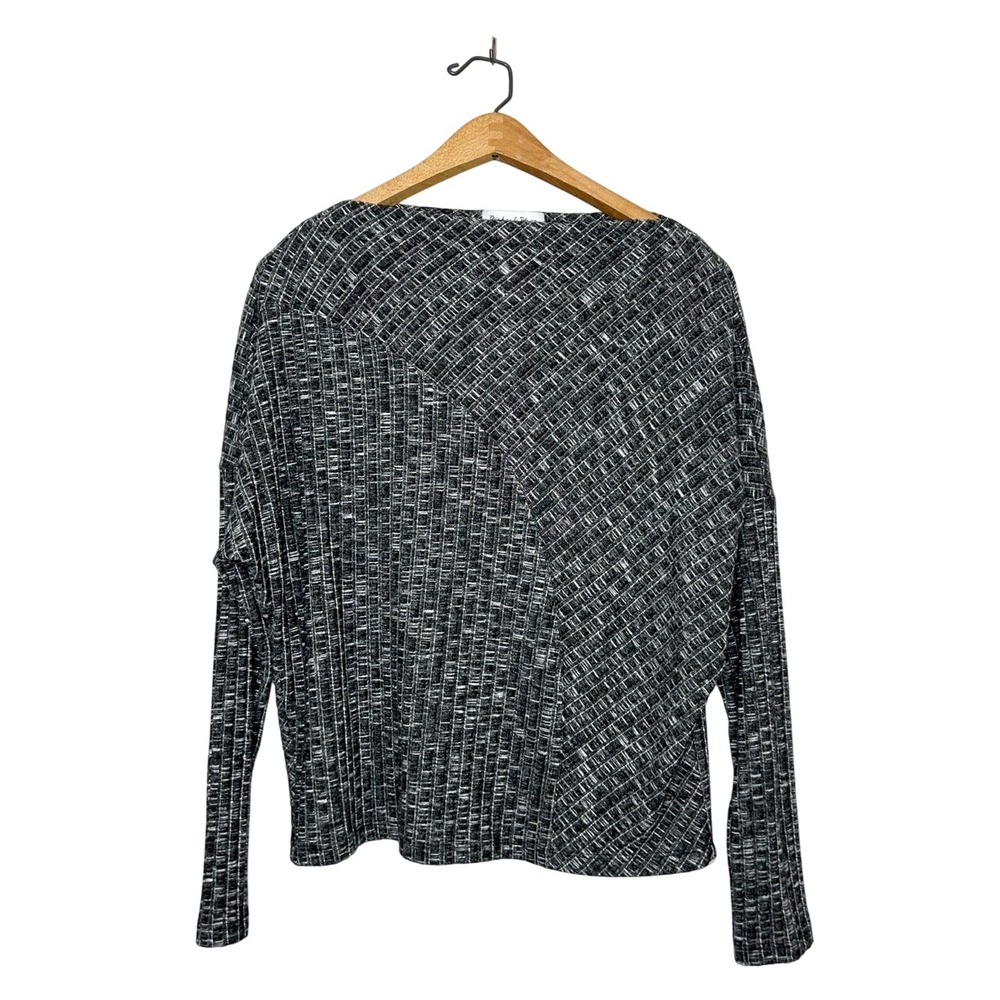 Michael Stars‎ Womens Heather Grey Boatneck Knit Top Medium M
